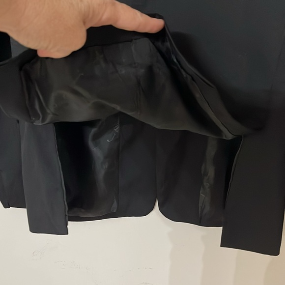 YIDANNA BLAZER JACKET WOMENS M BLACK 3 POCKET DECENTLY LINNING CLOSET ESSENTIAL - Picture 4 of 10